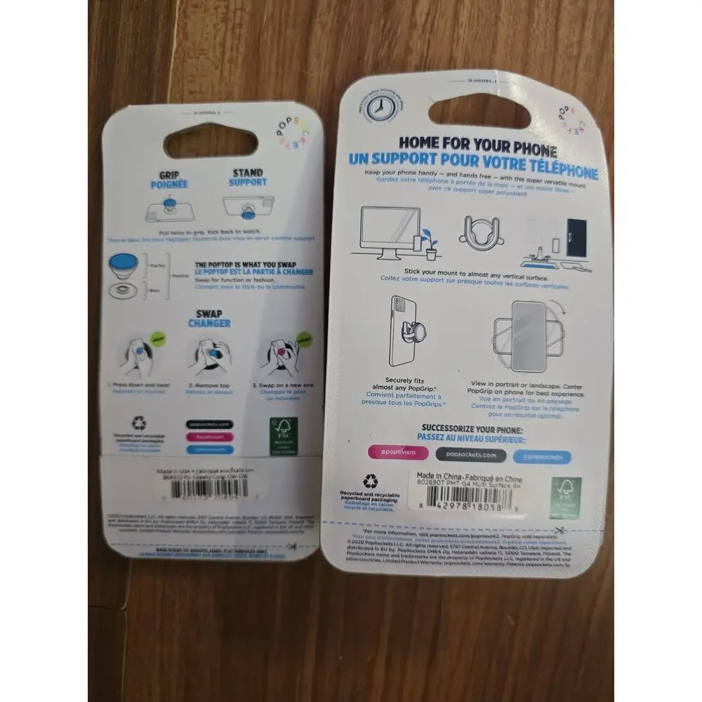 POPSOCKETS Pop Grip Pop Socket Cheeky Corgi, Brand New Stand with Swappable Top